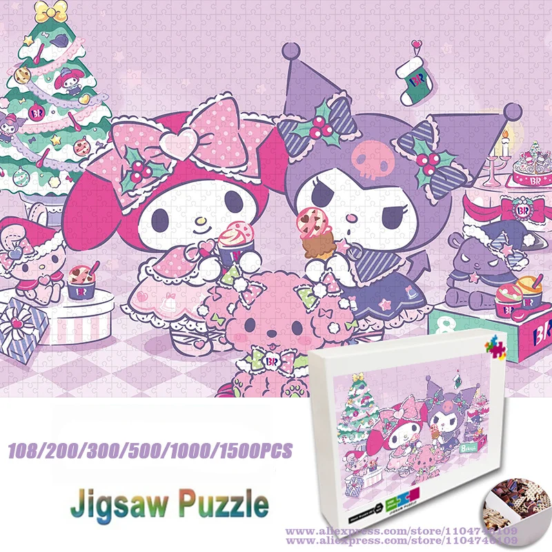 Kuromi & My Melody Puzzle Jigsaw Cartoon Creative Diy Toys 108/200/300/500/1000/1500Pcs Intelligence Educational Puzzles for Kid
Kuromi & My Melody Puzzle Jigsaw Cartoon Creative Diy Toys 108/200/300/500/1000/1500Pcs Intelligence Educational Puzzles for Kid