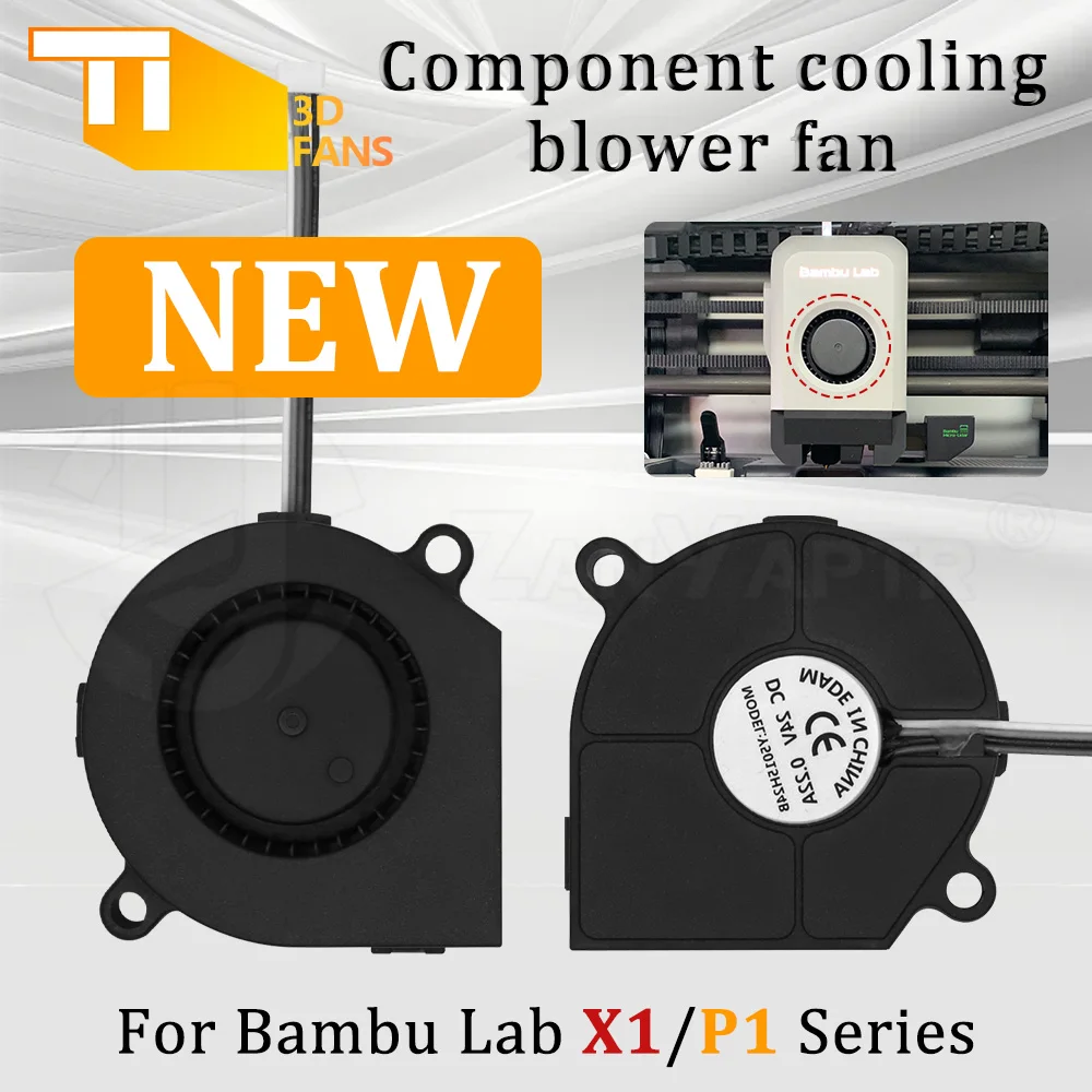 Cooling Fan For Bambu Lab X1 X1C P1 P1S Front Shell Component Cooling Drum Fan Model Double Ball Bearing High Speed 5015
Cooling Fan For Bambu Lab X1 X1C P1 P1S Front Shell Component Cooling Drum Fan Model Double Ball Bearing High Speed 5015