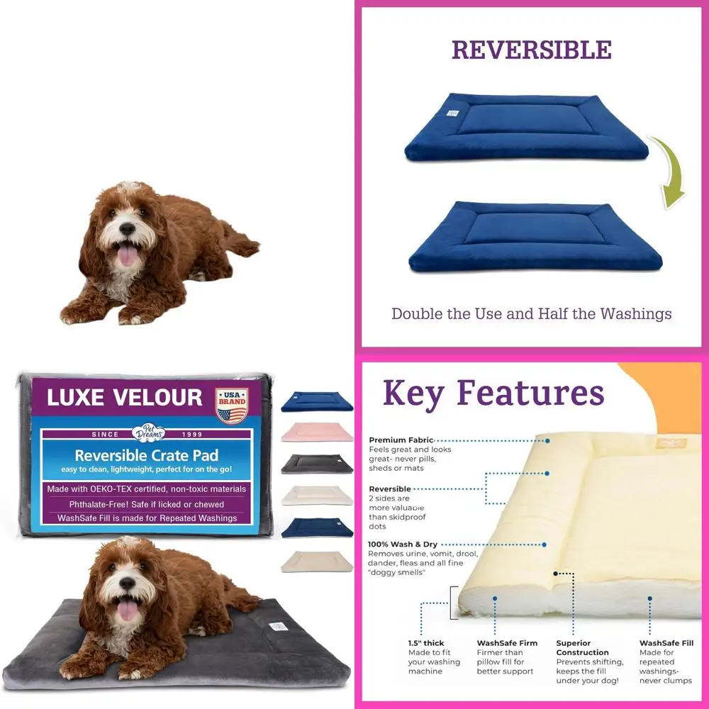 Washable Dog Crate Mat, Non-Toxic, Large Pet Bed for iCrate Sizes 18-48 (Grey, XXL, 48)
Washable Dog Crate Mat, Non-Toxic, Large Pet Bed for iCrate Sizes 18-48 (Grey, XXL, 48)