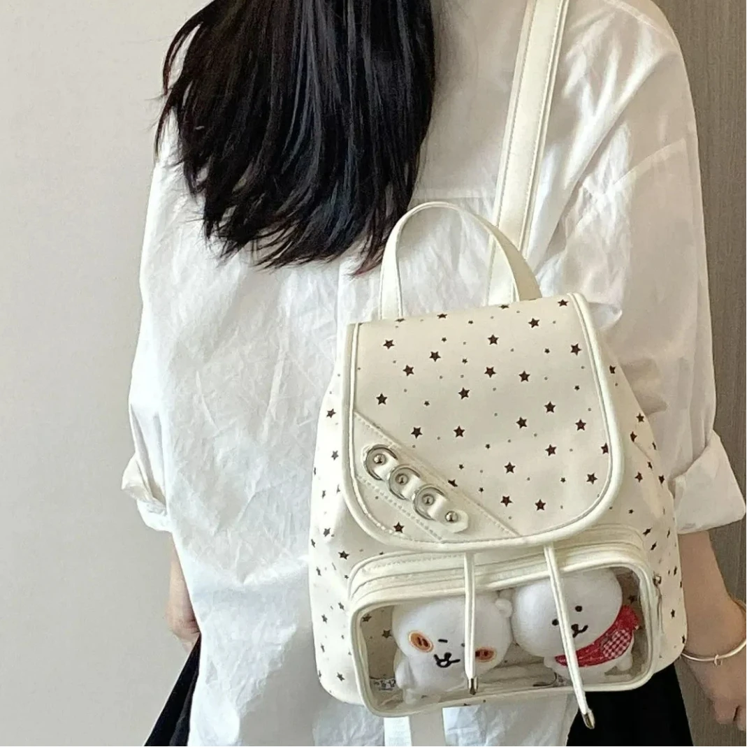 New Original Preppy Style Sweet Ulzzang Ita Bag Cute Star Women's Backpack Dolls Bag Lightweight Comic Show Concert Backpack
New Original Preppy Style Sweet Ulzzang Ita Bag Cute Star Women's Backpack Dolls Bag Lightweight Comic Show Concert Backpack
