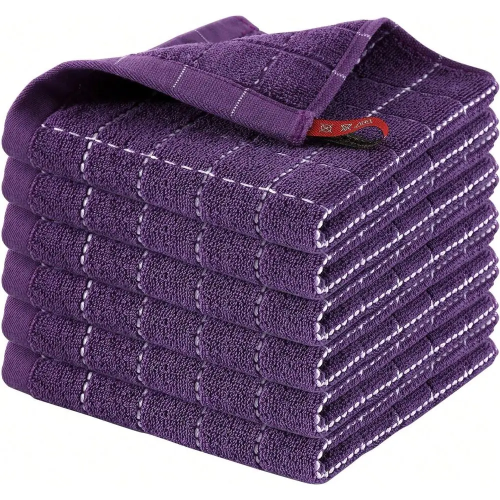 Cotton Terry Kitchen Dish Cloths, Ultra Soft And Absorbent Dish Towels For Kitchen, Suitable For Drying And Washing Dishes, 6 P
Cotton Terry Kitchen Dish Cloths, Ultra Soft And Absorbent Dish Towels For Kitchen, Suitable For Drying And Washing Dishes, 6 P
