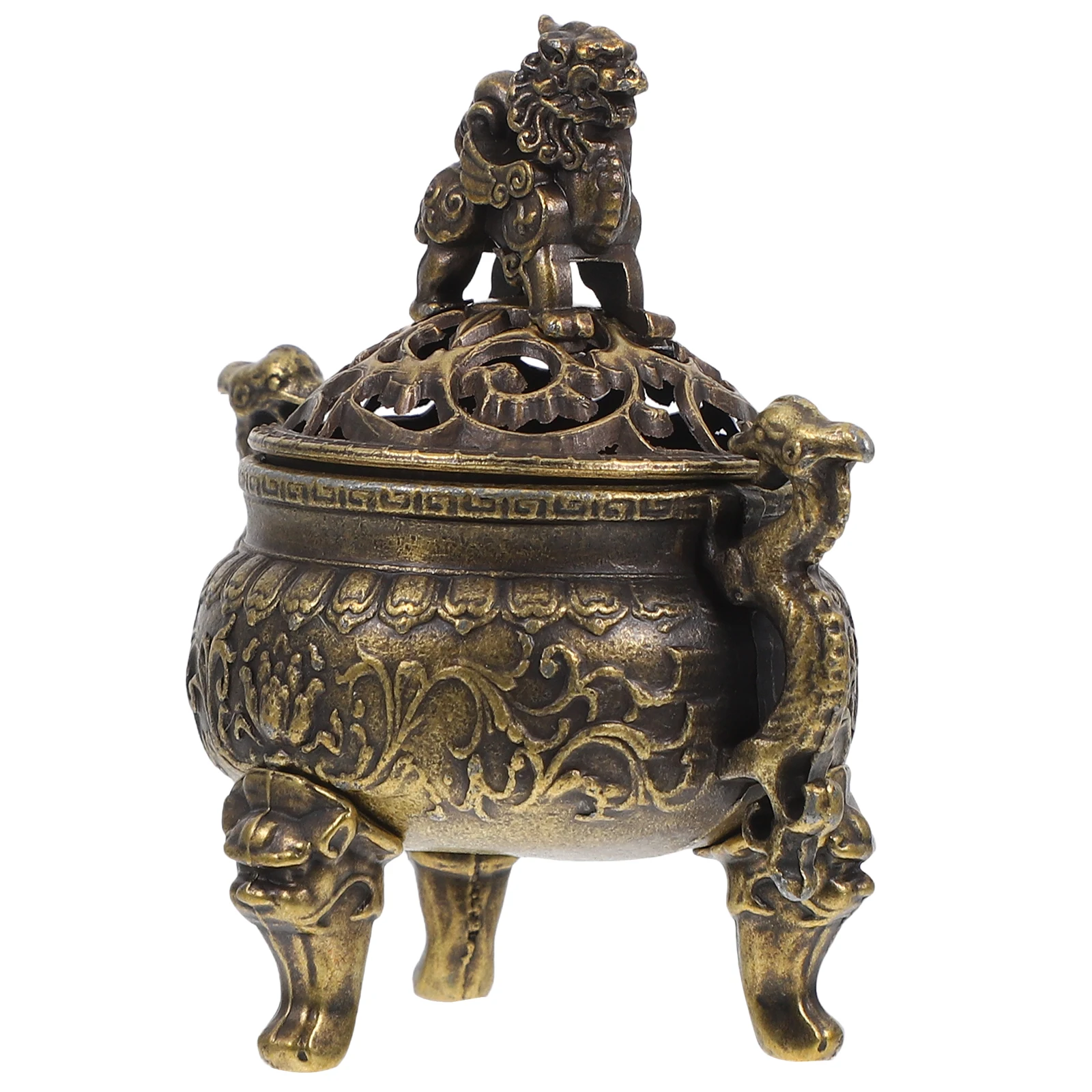 Elegant Copper Incense Burner Mini Three Legged Double Ear Design Floral Carvings Aromatherapy Censer Feng Shui Ornament
Elegant Copper Incense Burner Mini Three Legged Double Ear Design Floral Carvings Aromatherapy Censer Feng Shui Ornament