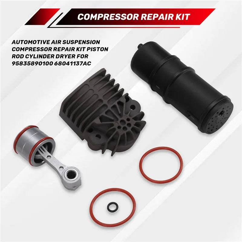 1Set Air Suspension Compressor Repair Kit Piston Rod Cylinder Drier 7P0616006E For VW Touareg Cayenne Jeep
1Set Air Suspension Compressor Repair Kit Piston Rod Cylinder Drier 7P0616006E For VW Touareg Cayenne Jeep