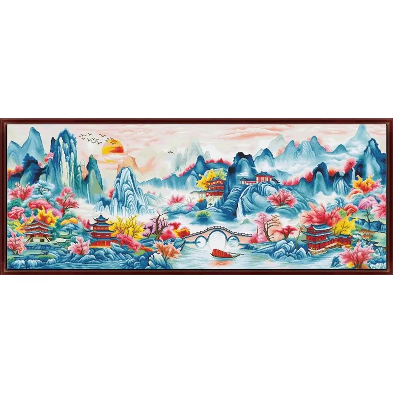 The Fairy Land of Peach Blossom 9CT 11CT DIY Chinese Kits Embroidery Pattern Printed Stampe Cross Stitch Cotton-thread Landscape
The Fairy Land of Peach Blossom 9CT 11CT DIY Chinese Kits Embroidery Pattern Printed Stampe Cross Stitch Cotton-thread Landscape