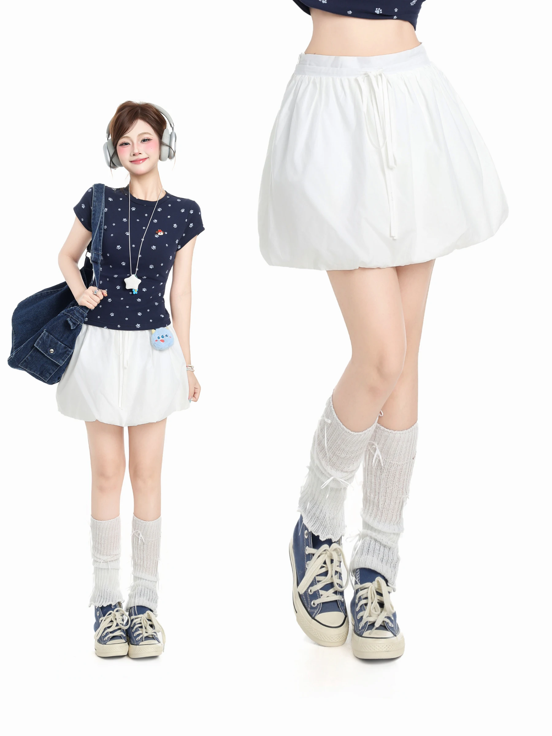 White A-Line Flared Skirt High Waist Women's Korean Style Half Body Skirts Breathable Skin-Friendly Daily Wear Short Skirts
White A-Line Flared Skirt High Waist Women's Korean Style Half Body Skirts Breathable Skin-Friendly Daily Wear Short Skirts