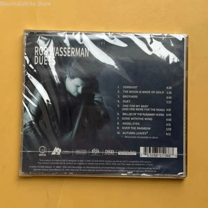 Classic Jazz Rob Wasserman Music CD Duets Album Stardust Music Record Walkman Car Soundtracks Box Party Music Collection Gifts
Classic Jazz Rob Wasserman Music CD Duets Album Stardust Music Record Walkman Car Soundtracks Box Party Music Collection Gifts