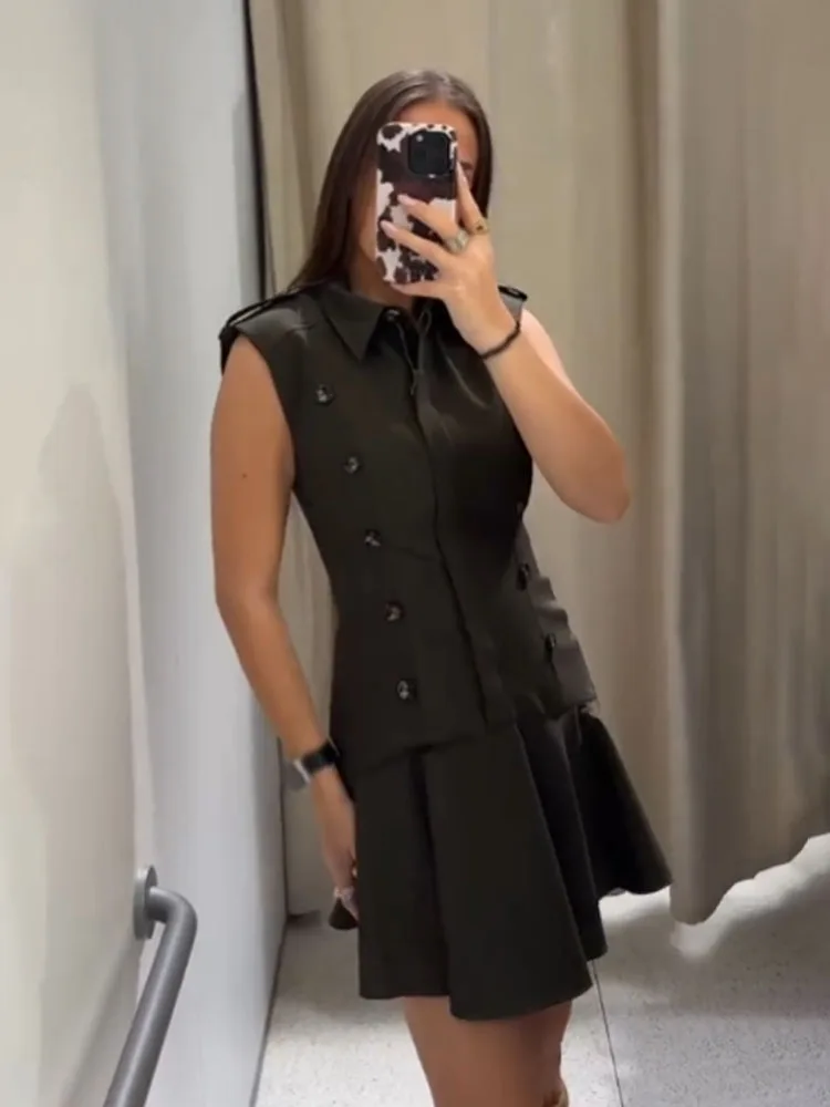 HH женское летнее новое платье с лацканами и подплечниками, многослойное декоративное короткое платье, женское элегантное сексуальное мини-платье без рукавов Mujer
HH женское летнее новое платье с лацканами и подплечниками, многослойное декоративное короткое платье, женское элегантное сексуальное мини-платье без рукавов Mujer