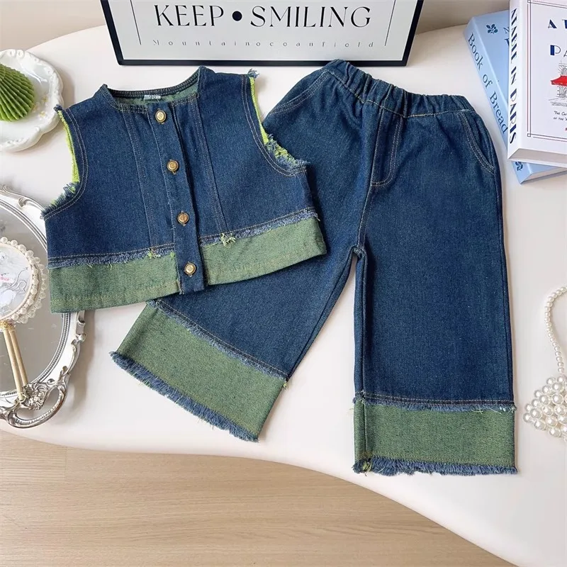 Girls Denim Clothes Sets Spring Autumn 2025 Children Fashion Vest Tops Pants 2pcs Jeans Suit For Baby Tracksuits Kids Outfits 7Y
Girls Denim Clothes Sets Spring Autumn 2025 Children Fashion Vest Tops Pants 2pcs Jeans Suit For Baby Tracksuits Kids Outfits 7Y