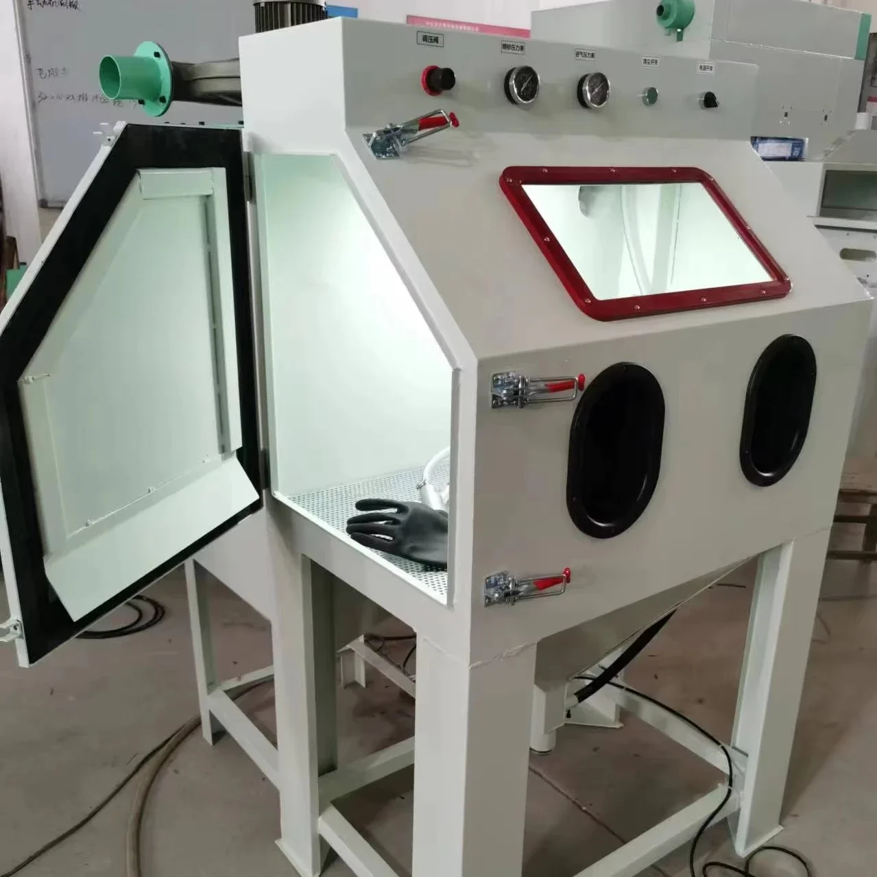 【Hot】Factory Price 9060 Dustless Industrial Manual Wet /Dry Sand Blasting Cabinet Water Vapour Sandblasting Machine for Sale
【Hot】Factory Price 9060 Dustless Industrial Manual Wet /Dry Sand Blasting Cabinet Water Vapour Sandblasting Machine for Sale