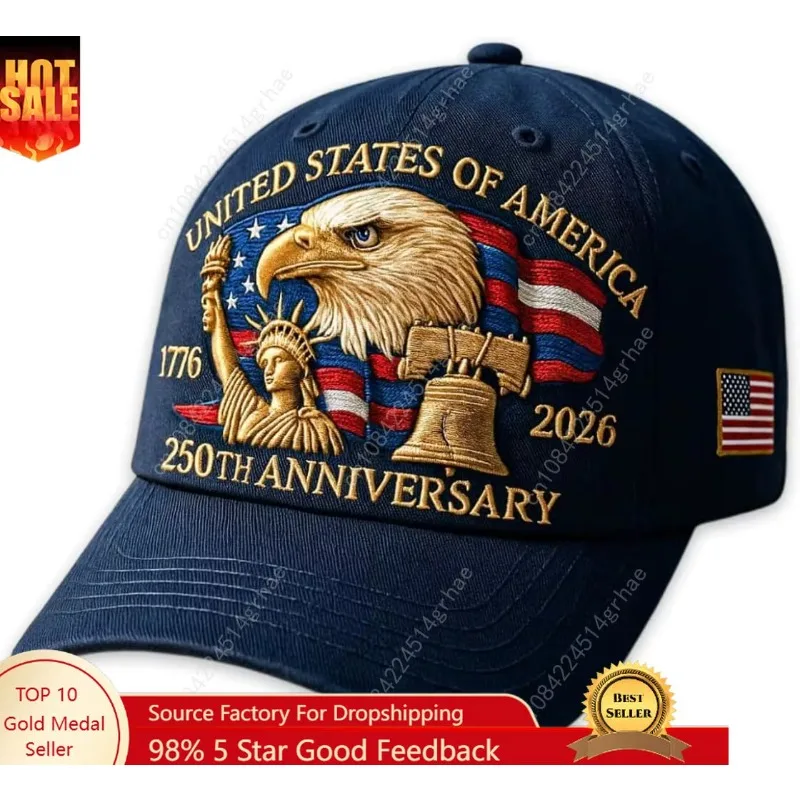 Eagle – United States 250th Anniversary Hat, Adjustable Bald Eagle Printed Patriotic Baseball Cap for Men Women Multi
Eagle – United States 250th Anniversary Hat, Adjustable Bald Eagle Printed Patriotic Baseball Cap for Men Women Multi