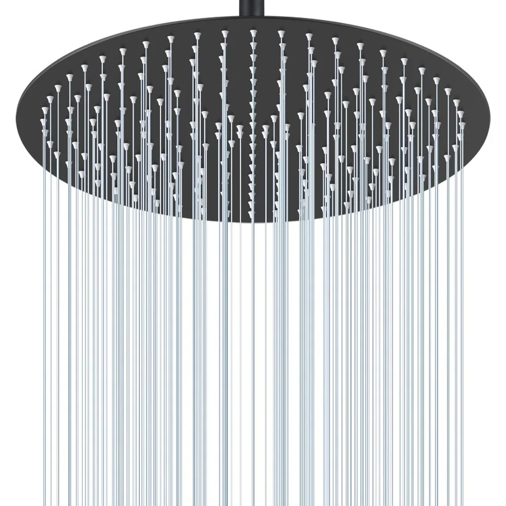 Matte Black Round Ceiling Rainfall Shower Head, All Metal Stainless Steel 304, Full Body Rainfall Shower with 230 Silico
Matte Black Round Ceiling Rainfall Shower Head, All Metal Stainless Steel 304, Full Body Rainfall Shower with 230 Silico