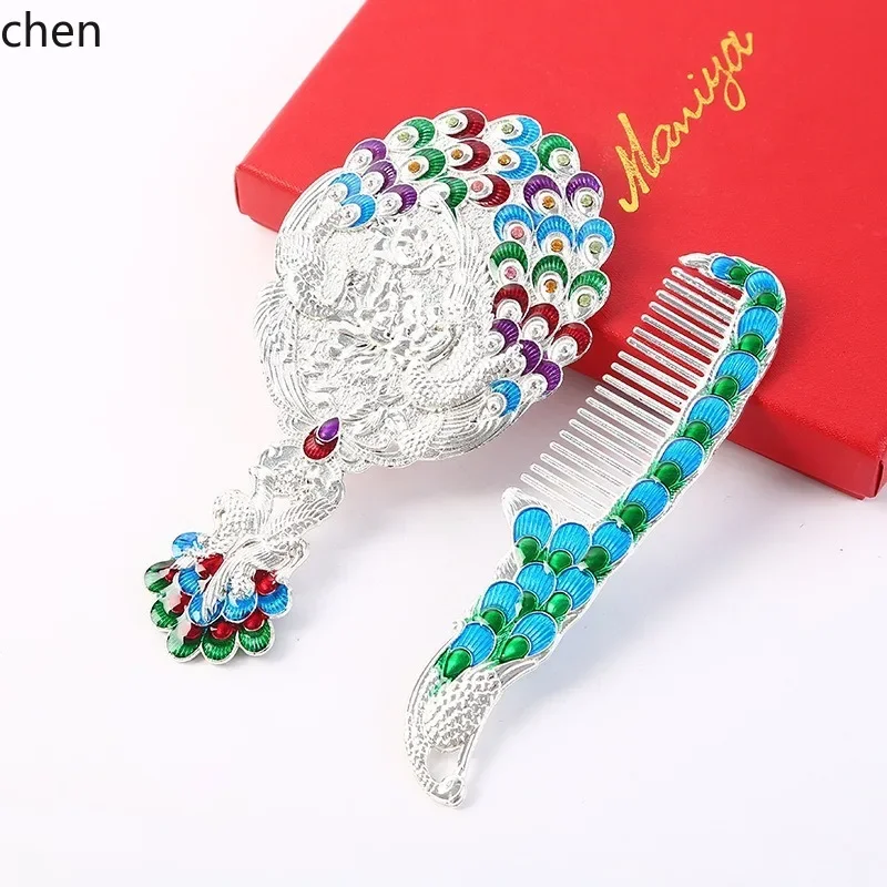 Z30- luxury handheld makeup mirror and comb set - vintage metal style, perfect for travel souvenirs
Z30- luxury handheld makeup mirror and comb set - vintage metal style, perfect for travel souvenirs