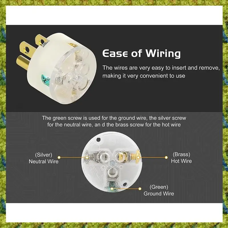 2PCS 5-15P Electrical Male Plug Ends Replacement 3 Prong Straight Blade Extension Cord Ends Black Video Mixer US Plug
2PCS 5-15P Electrical Male Plug Ends Replacement 3 Prong Straight Blade Extension Cord Ends Black Video Mixer US Plug