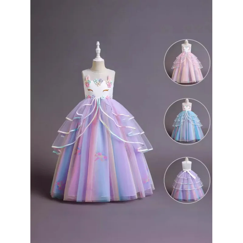 European and American Style Girls' Dress Children's Princess Dress Puffy Tulle Dress Unicorn Flower Girl First Birthday Holiday
European and American Style Girls' Dress Children's Princess Dress Puffy Tulle Dress Unicorn Flower Girl First Birthday Holiday