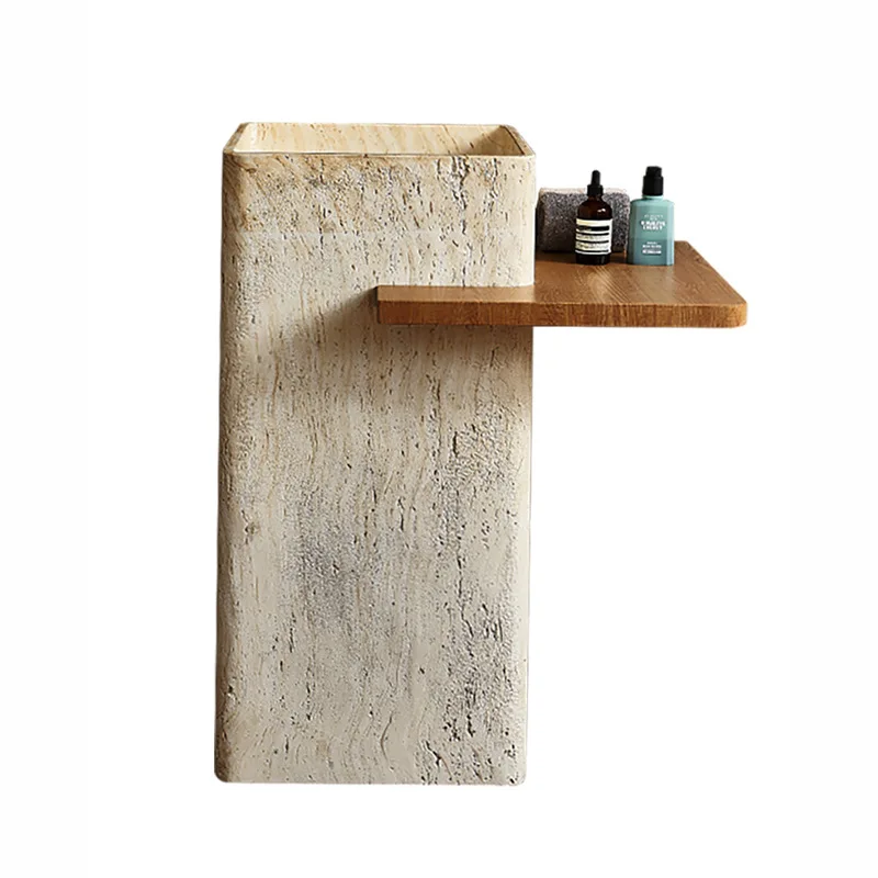 Wind art column basin personality art vertical washbasin plus table plate hotel B&B sink
Wind art column basin personality art vertical washbasin plus table plate hotel B&B sink