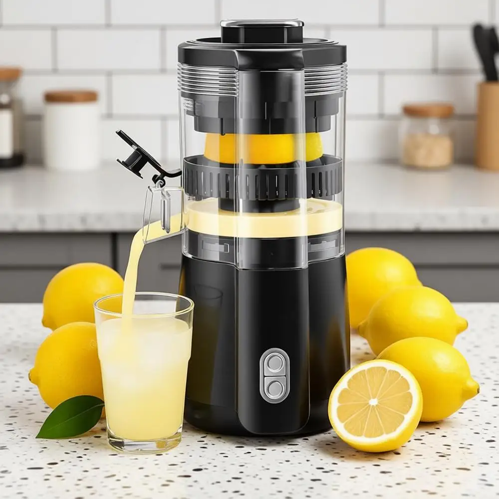 Electric Lemon Juicer with Cleaning Brush, Automatic Juice Squeezer for Lemon, Lime, Grapefruit, Pomegranate, One-Touch Operatio
Electric Lemon Juicer with Cleaning Brush, Automatic Juice Squeezer for Lemon, Lime, Grapefruit, Pomegranate, One-Touch Operatio