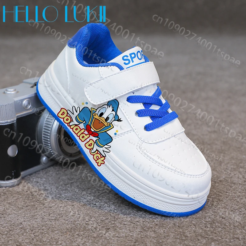 Популярные детские кроссовки с Дональдом Даком для мальчиков и девочек, милый граффити-дизайн, новая модель, кеды, подарок для детей
Популярные детские кроссовки с Дональдом Даком для мальчиков и девочек, милый граффити-дизайн, новая модель, кеды, подарок для детей