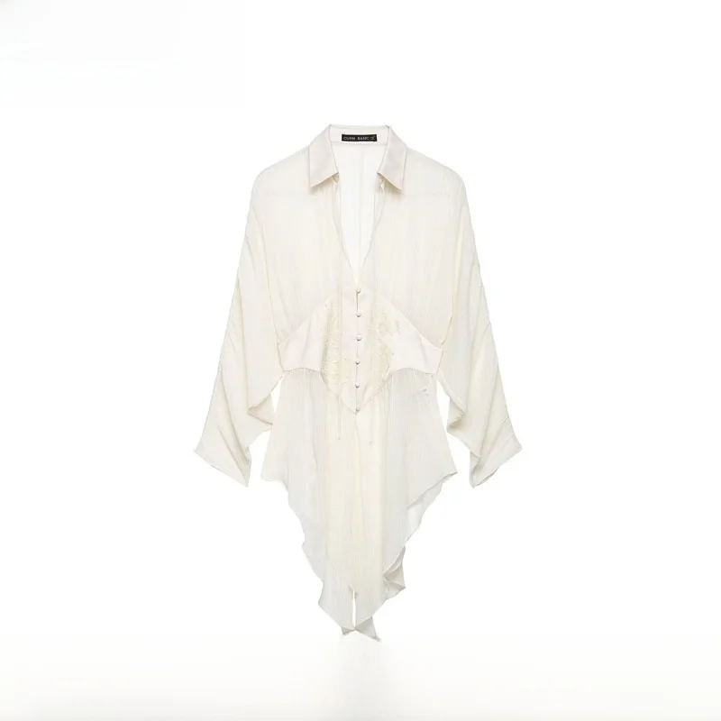 Fashionable New Arrival Women's Lace Shirt Georgette Spring Summer 2026 Polyester Fiber Long Sleeve Classic Collar Versatile ...
Fashionable New Arrival Women's Lace Shirt Georgette Spring Summer 2026 Polyester Fiber Long Sleeve Classic Collar Versatile ...