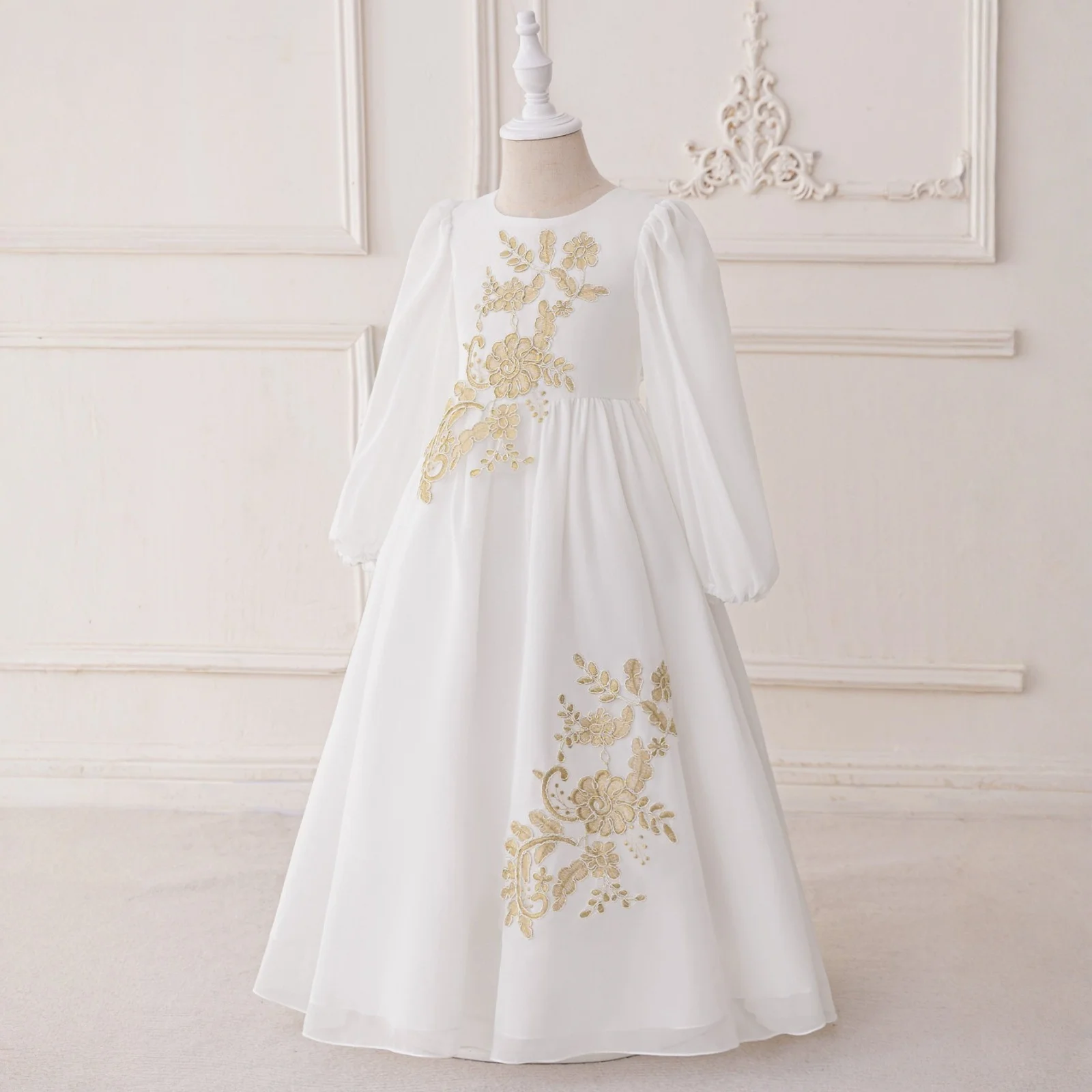 Girls Embroidered Long Sleeved Princess Dress Girl Flower Costume Children Arab Dubai Gown Ramadan Muslim Robe
Girls Embroidered Long Sleeved Princess Dress Girl Flower Costume Children Arab Dubai Gown Ramadan Muslim Robe