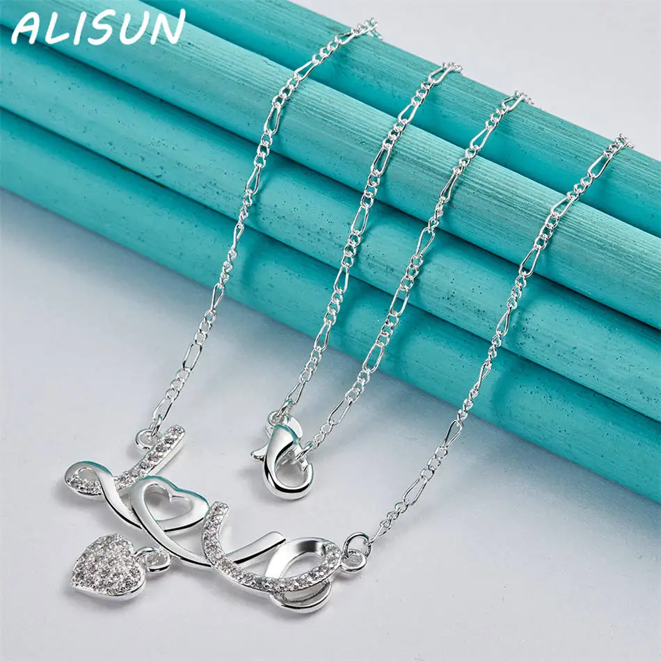 ALISUN 925 Sterling Silver 45cm Zircons Hearts Necklace For Women Charm Trend Birthday Gifts Fashion Party Fine Jewelry
ALISUN 925 Sterling Silver 45cm Zircons Hearts Necklace For Women Charm Trend Birthday Gifts Fashion Party Fine Jewelry