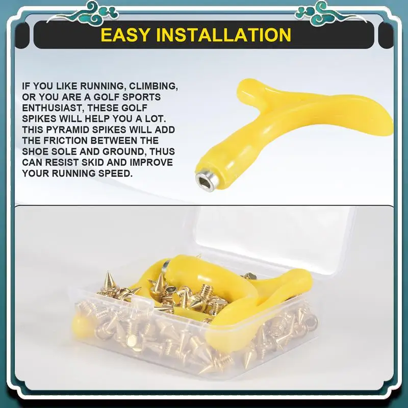 Reliable 120Pcs 1/4 Inch Track Spikes For Track Shoes,Replacement Spikes For Cross Country Short Running Shoes With Spike Wrench
Reliable 120Pcs 1/4 Inch Track Spikes For Track Shoes,Replacement Spikes For Cross Country Short Running Shoes With Spike Wrench