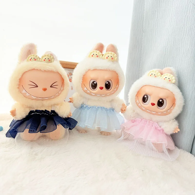 17cm Mini Plush Doll'S Clothes Labubu I II Idol Dolls Sitting Party Dumpling-style Tulle Skirt Accessories For Korea Kpop Exo
17cm Mini Plush Doll'S Clothes Labubu I II Idol Dolls Sitting Party Dumpling-style Tulle Skirt Accessories For Korea Kpop Exo