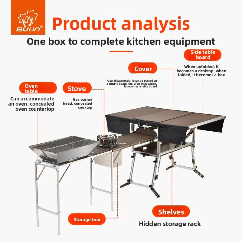 Outdoor Portable Stove Kitchen Camping Outdoor Cooking Utensils RV Supplies Car Equipment BBQ Grill Mobile Kitchen
Outdoor Portable Stove Kitchen Camping Outdoor Cooking Utensils RV Supplies Car Equipment BBQ Grill Mobile Kitchen