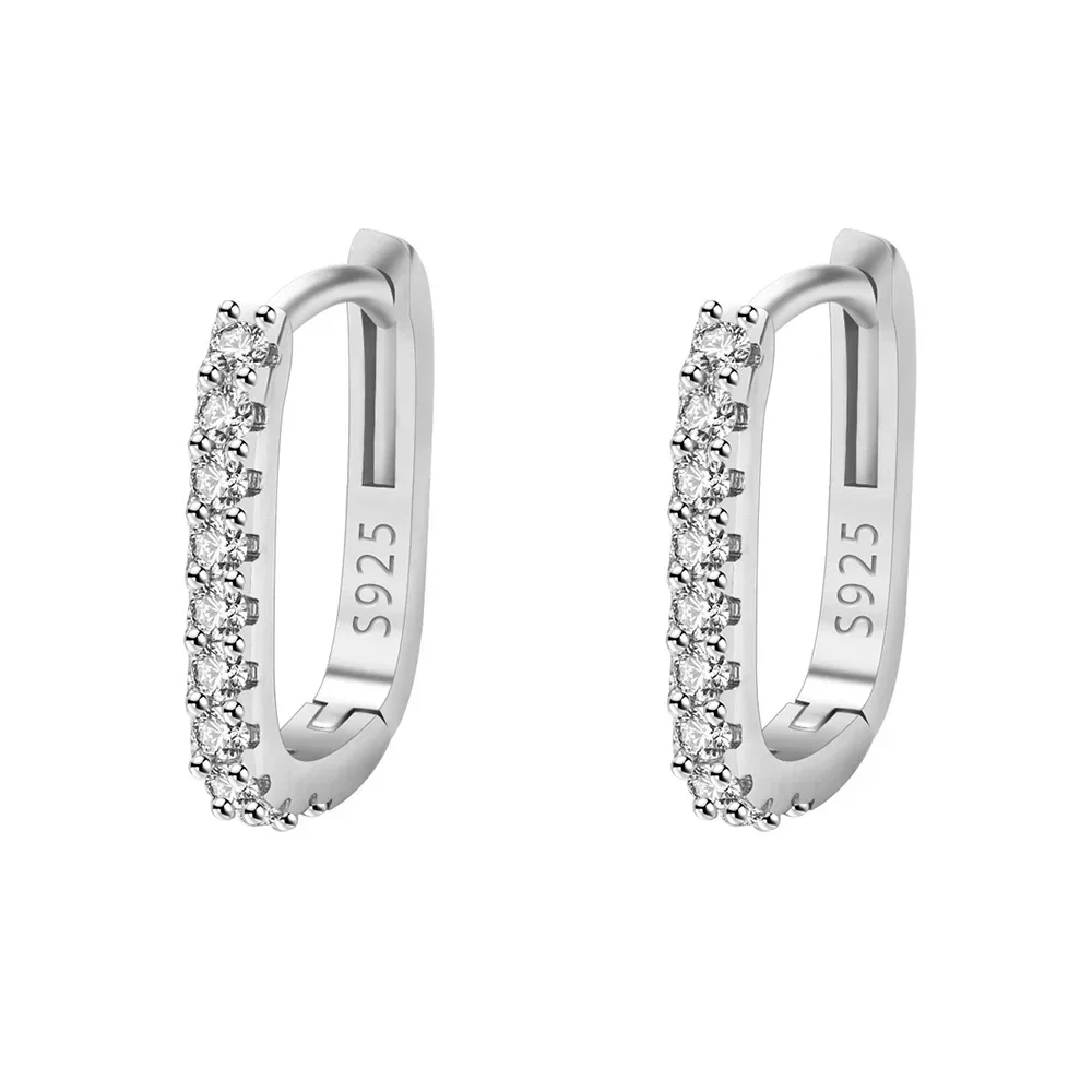 High Quality 925 Sterling Silver Crystal Circle Hoop Earrings for Women Wedding Party Gift Urban Versatile Jewelry
High Quality 925 Sterling Silver Crystal Circle Hoop Earrings for Women Wedding Party Gift Urban Versatile Jewelry