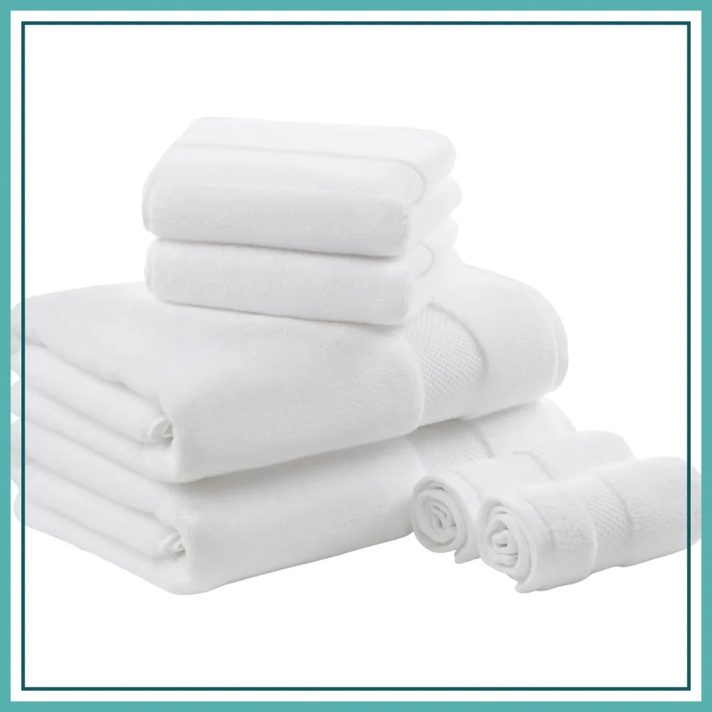 100% Cotton 600GSM Luxury Towel Set - 6 Piece Bath, Hand & Washcloths, White
100% Cotton 600GSM Luxury Towel Set - 6 Piece Bath, Hand & Washcloths, White
