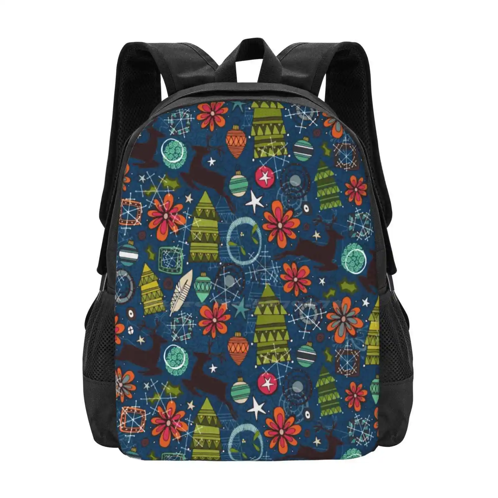 Joyous Jumble Indigo Hot Sale Backpack Fashion Bags Christmas Tree Vintage Retro Deer Stag Baubles Snowflakes Flowers Texture
Joyous Jumble Indigo Hot Sale Backpack Fashion Bags Christmas Tree Vintage Retro Deer Stag Baubles Snowflakes Flowers Texture