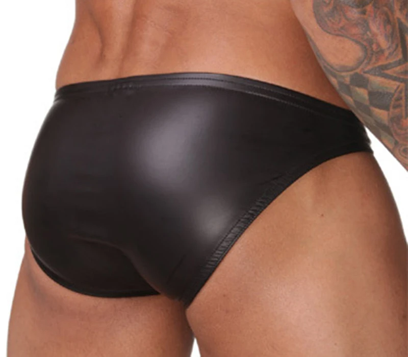 CLEVER-MENMODE Men Briefs Underwear Sexy Faux Leather Panties Bulge Pouch Low-Rise Underpants Slips Male homme Cueca
CLEVER-MENMODE Men Briefs Underwear Sexy Faux Leather Panties Bulge Pouch Low-Rise Underpants Slips Male homme Cueca