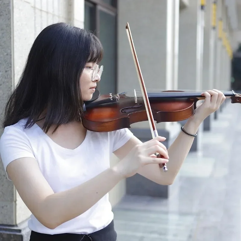 Handmade Solid Basswood Violin Matte Vintage Professional Performance 4/4 Violin Adults Children Musical Stringed Instruments
Handmade Solid Basswood Violin Matte Vintage Professional Performance 4/4 Violin Adults Children Musical Stringed Instruments