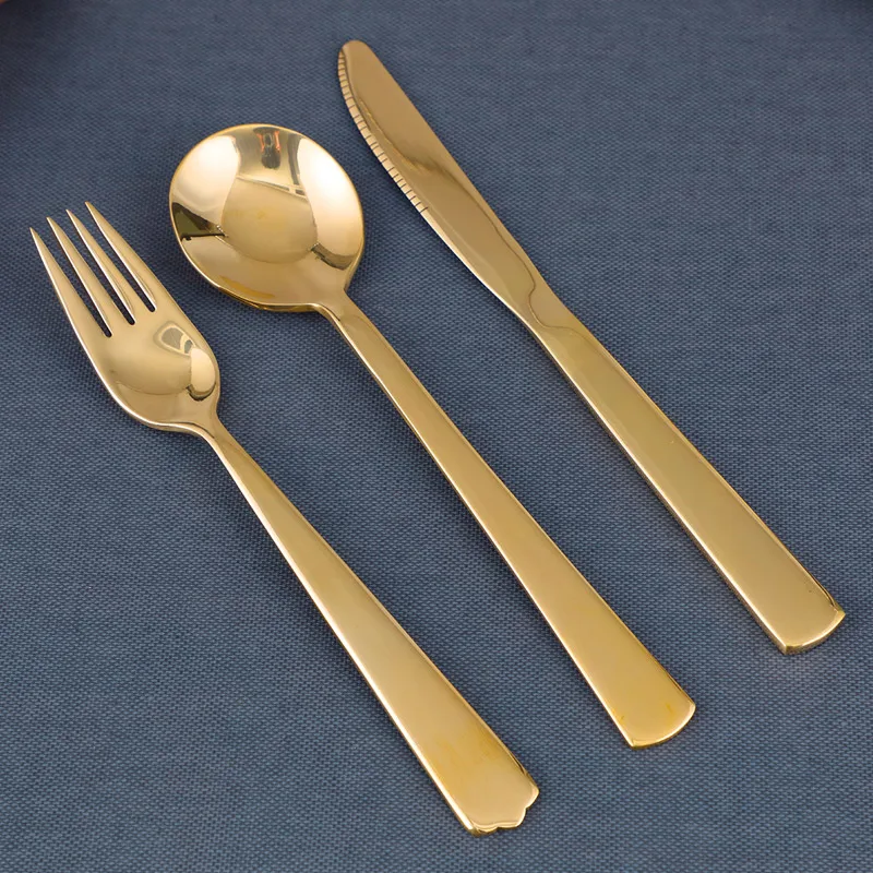 3pcs/set Top Quality Thicken Pure Brass Cutlery Tableware Knife Fork and Spoon Dinnerware Set With Surface Mirrow Polishing
3pcs/set Top Quality Thicken Pure Brass Cutlery Tableware Knife Fork and Spoon Dinnerware Set With Surface Mirrow Polishing