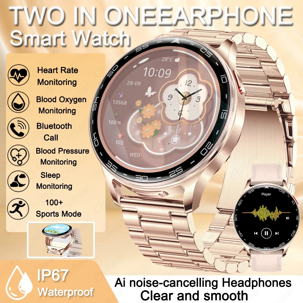2026New 2-in-1 SmartWatch Women Health Monitoring Built-in Headphones 300mAh Battey Bluetooth Call Sports Modes Smart Watch Men
2026New 2-in-1 SmartWatch Women Health Monitoring Built-in Headphones 300mAh Battey Bluetooth Call Sports Modes Smart Watch Men