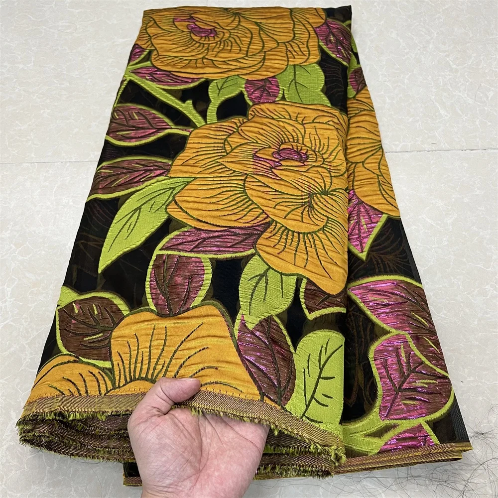 Африканская кружевная ткань 2025, сетка с блестками, вышивка, золотые вечерние платья, ткани для женщин, тюль, дизайн, шитье, 5 ярдов, ткань по метрам 
Африканская кружевная ткань 2025, сетка с блестками, вышивка, золотые вечерние платья, ткани для женщин, тюль, дизайн, шитье, 5 ярдов, ткань по метрам