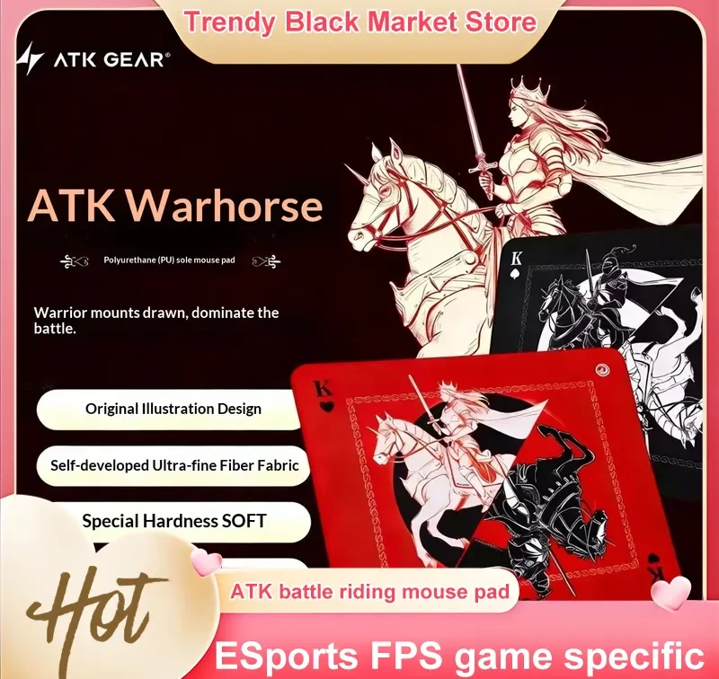 Genuine ATK Warhorse Battle Riding Mouse Pad Original Illustration E-Sports Fps Game Office Dedicated Fearless Contract Delta
Genuine ATK Warhorse Battle Riding Mouse Pad Original Illustration E-Sports Fps Game Office Dedicated Fearless Contract Delta