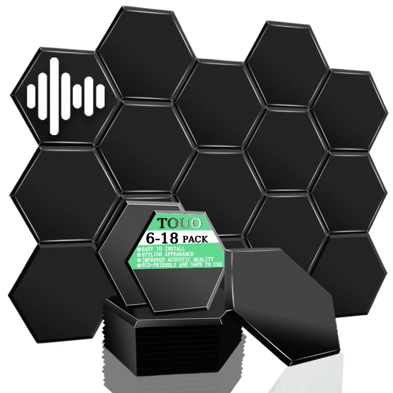TOUO Hexagon 6-18 Pc High Density Acoustic Panel Home Cinema Acoustic Treatment Soundproof Wall Panels Sound Insulation Material
TOUO Hexagon 6-18 Pc High Density Acoustic Panel Home Cinema Acoustic Treatment Soundproof Wall Panels Sound Insulation Material
