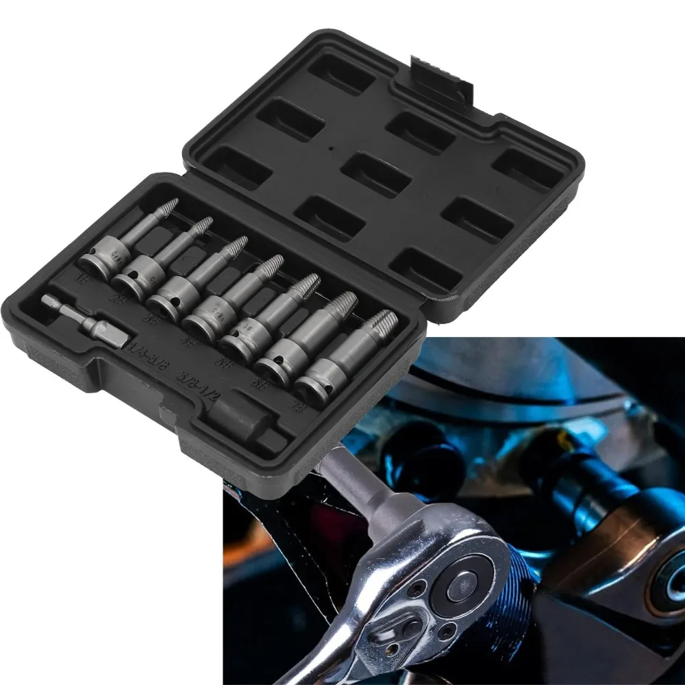 9pcs Hex Design Screw Extractor Set High Hardness Hand Drill Bits Bolt Extractor Kit Stripped Screw Remover
9pcs Hex Design Screw Extractor Set High Hardness Hand Drill Bits Bolt Extractor Kit Stripped Screw Remover