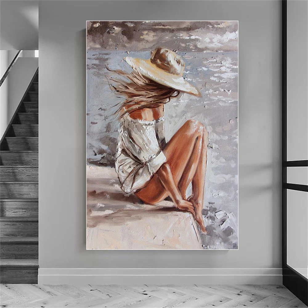 Abstract Painting Of Characters, Oil Paintings Of Sexy Beach Women, Boho Portrait Posters Room Wall Art Pictures For Home Decor
Abstract Painting Of Characters, Oil Paintings Of Sexy Beach Women, Boho Portrait Posters Room Wall Art Pictures For Home Decor