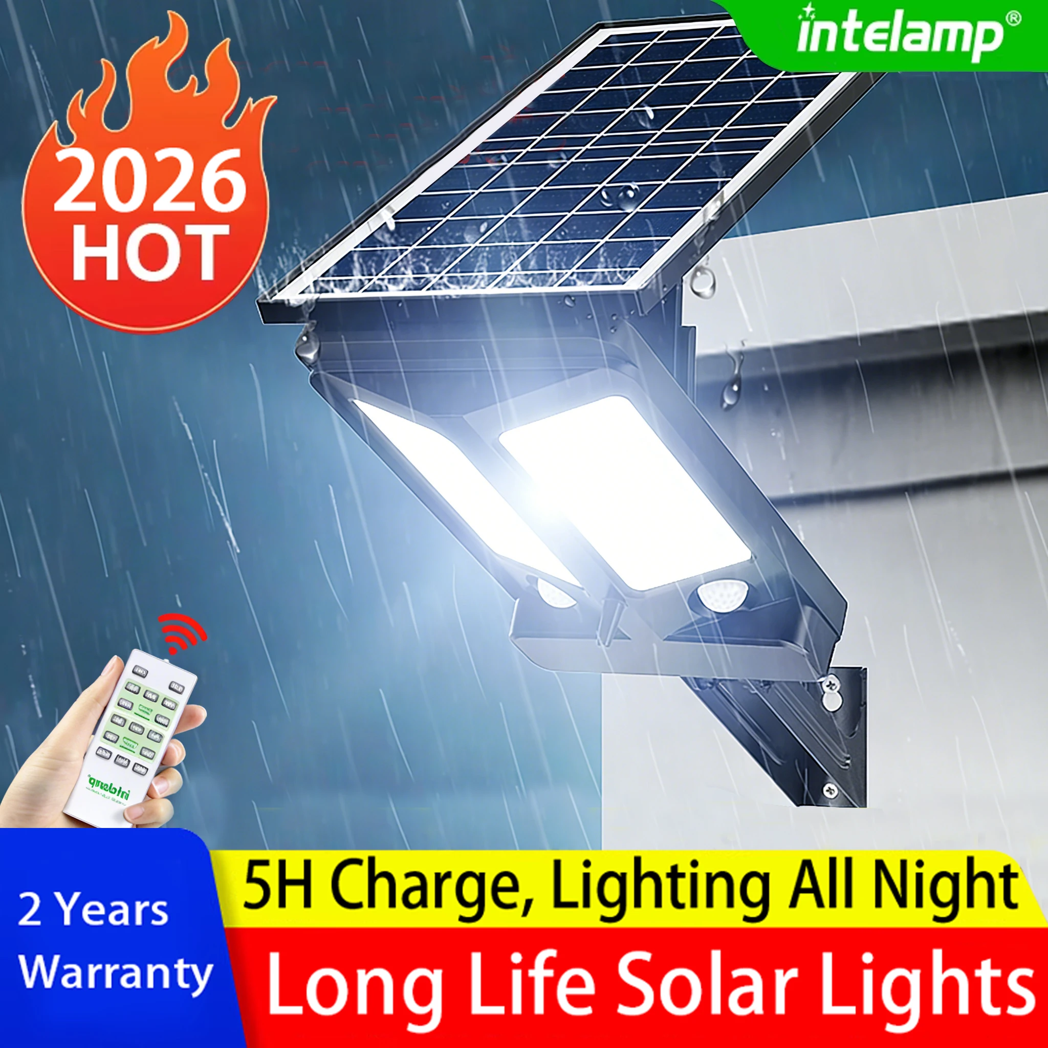 intelamp Solar Light Outdoor, 12500mAh Dual Motion Sensor Flood Security Lights with Remote Control Powered Outdoor Street Light
intelamp Solar Light Outdoor, 12500mAh Dual Motion Sensor Flood Security Lights with Remote Control Powered Outdoor Street Light