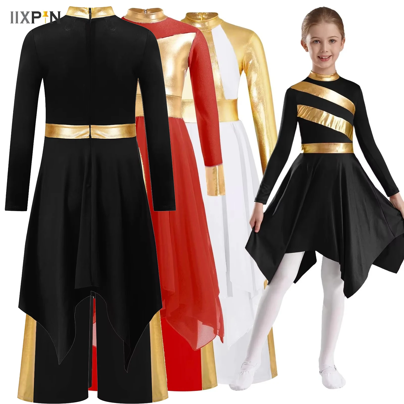 Teens Girls Modern Lyrical Liturgical Dance Costume Church Choir Worship Praise Dress Long Sleeve Gown+Wide-Leg Pants Dancewear
Teens Girls Modern Lyrical Liturgical Dance Costume Church Choir Worship Praise Dress Long Sleeve Gown+Wide-Leg Pants Dancewear