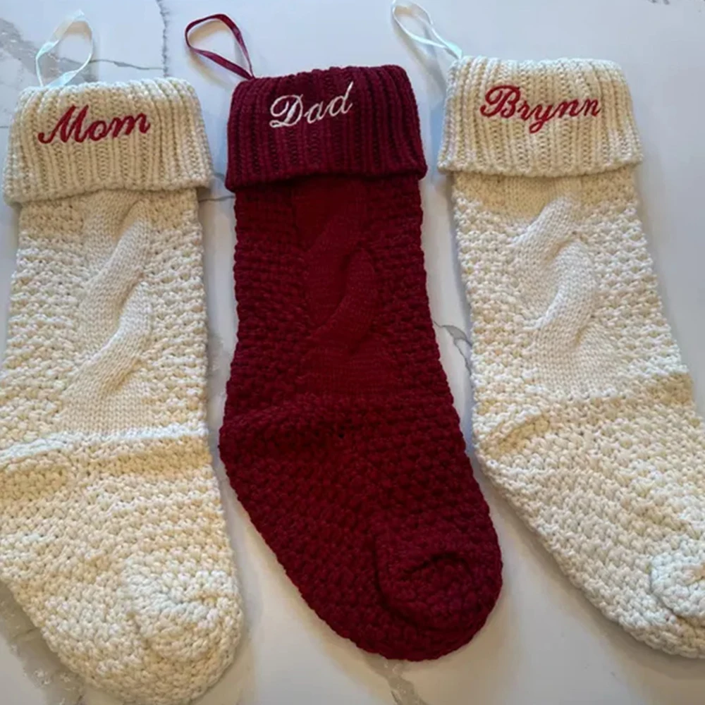 Merry Christmas Knitted Family Holiday Decoration Socks Personalized Name Christmas Pendant Stocking Custom Kid's Santa Socks
Merry Christmas Knitted Family Holiday Decoration Socks Personalized Name Christmas Pendant Stocking Custom Kid's Santa Socks