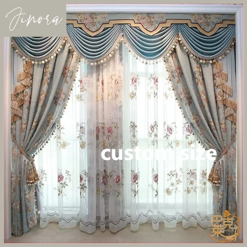 Customized European Luxury Curtains For Living Dining Room Bedroom Blackout Villa American Decorate Embroider Tulle Valance
Customized European Luxury Curtains For Living Dining Room Bedroom Blackout Villa American Decorate Embroider Tulle Valance