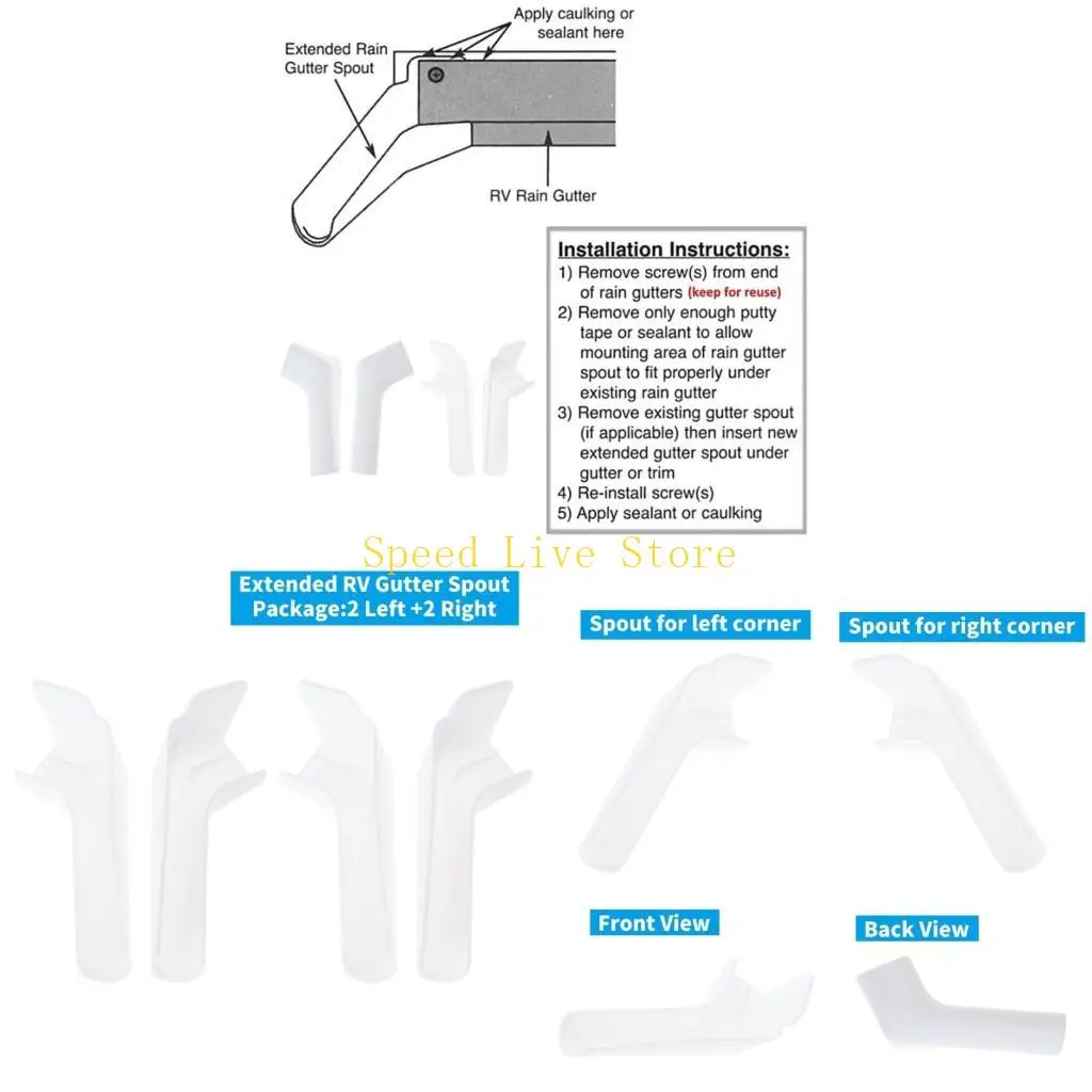 547c Rain Tycter Hutter направляет дождевую воду от Trainer Motorhome Extender 4 Pack
547c Rain Tycter Hutter направляет дождевую воду от Trainer Motorhome Extender 4 Pack