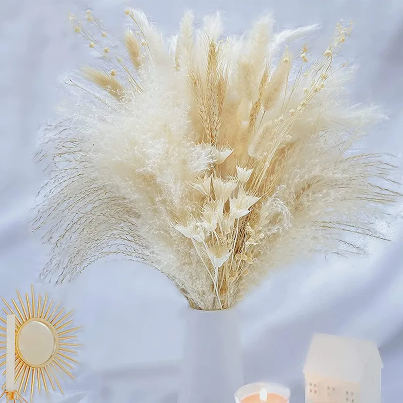 100PCS Pampa Bouquet Natural Dried Flower Boho Home Decor Wedding Arrangemen Bouquet for Wedding Centerpieces for Tables
100PCS Pampa Bouquet Natural Dried Flower Boho Home Decor Wedding Arrangemen Bouquet for Wedding Centerpieces for Tables