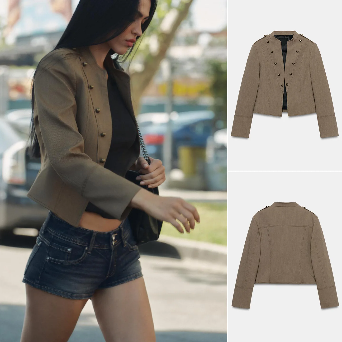 Spring New Women's Short Double-Row Button Decorative Stand Collar Commuter Suit Jacket Standard Fit Long Sleeve Polyester Fiber
Spring New Women's Short Double-Row Button Decorative Stand Collar Commuter Suit Jacket Standard Fit Long Sleeve Polyester Fiber