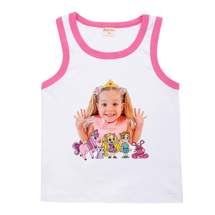 New Funny Show Diana and Roma Tshirt Kids 2024 Summer Clothes Baby Girls Tank Sleeveless Vest Top Children T-shirt Boys Clothing
New Funny Show Diana and Roma Tshirt Kids 2024 Summer Clothes Baby Girls Tank Sleeveless Vest Top Children T-shirt Boys Clothing