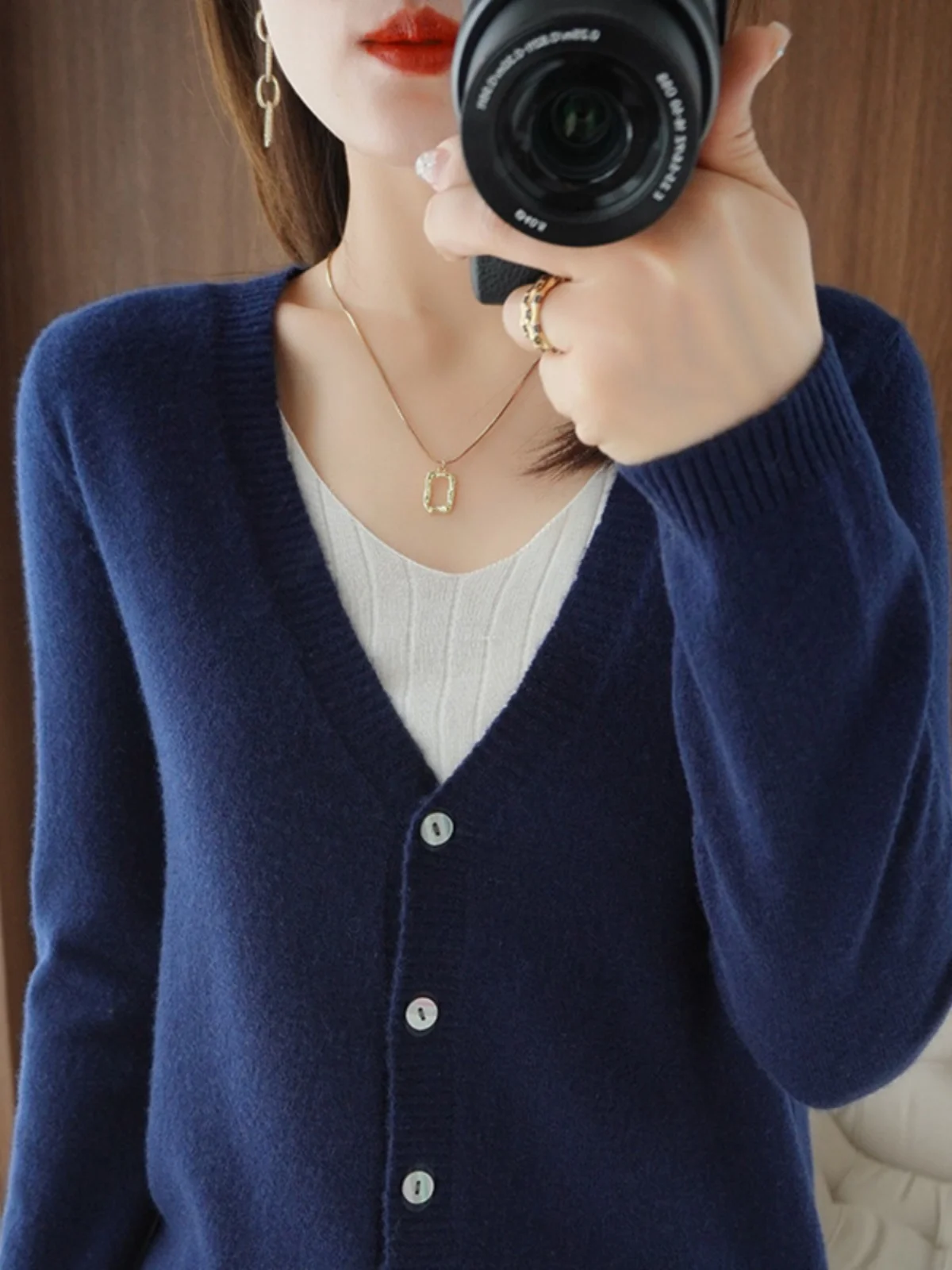 Nurse Style Thin Long Sleeve Knitted Cardigan Spring New Arrival Soft Korean Loose Fit Pure Color Button up Sweater Coat for ...
Nurse Style Thin Long Sleeve Knitted Cardigan Spring New Arrival Soft Korean Loose Fit Pure Color Button up Sweater Coat for ...