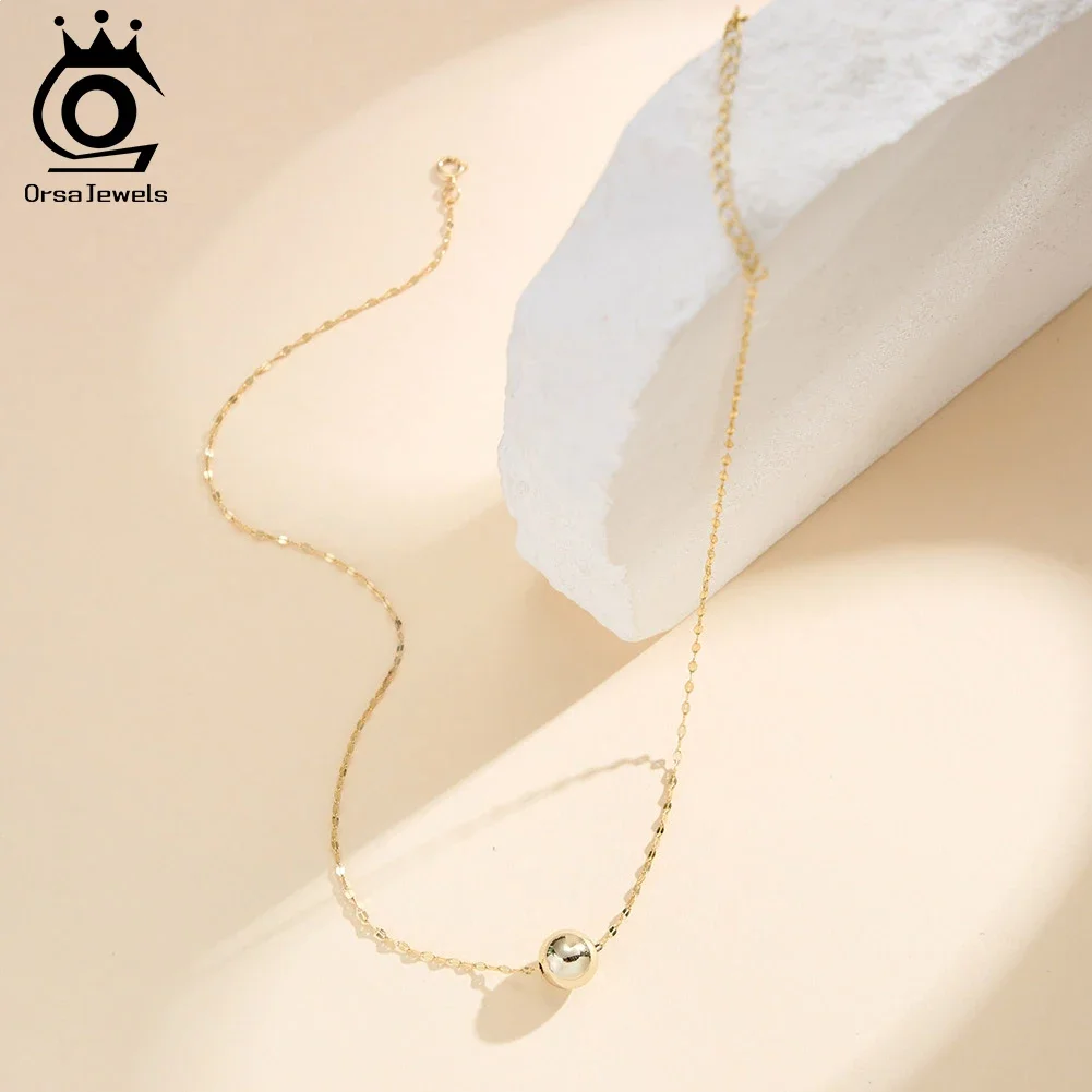 ORSA JEWELS S925 серебряный шар кулон ожерелье кулон ожерелье для женщин минималистичный круглый бисер цепочка на ключицу ювелирные изделия APN55
ORSA JEWELS S925 серебряный шар кулон ожерелье кулон ожерелье для женщин минималистичный круглый бисер цепочка на ключицу ювелирные изделия APN55