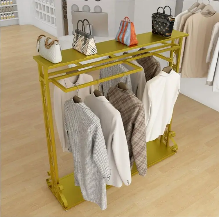 Clothing store double-sided women's clothing store display rack, floor standing children's clothing double row shelf
Clothing store double-sided women's clothing store display rack, floor standing children's clothing double row shelf
